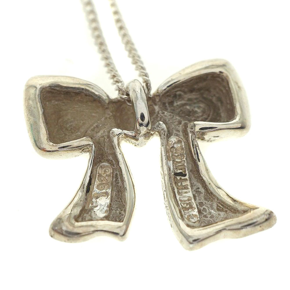 TIFFANY Co Ribbon Motif Necklace Sterling Silver Kantei kyoku Hosobata